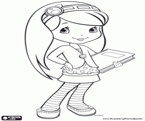 Blueberry Muffin, a girl coloring page
