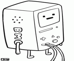 BMO, Adventure Time character coloring page