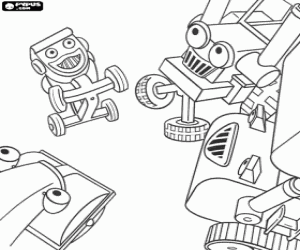 Bob the Builder's machines coloring page