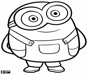 Bob, the most little minion coloring page