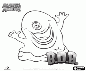BOB, Monsters vs Aliens coloring page