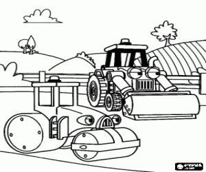 Bob's machines on the road coloring page