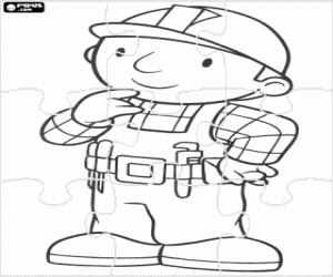 Bob the Builder puzzle coloring page