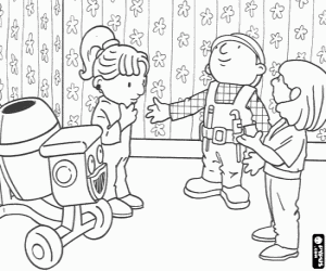 Bob and Wendy in a reform coloring page