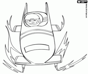 Bobsleigh, an aerodynamic sled coloring page