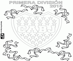 Boca, champion of 1st Division 2015 coloring page