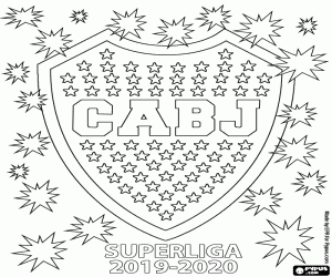 Boca Juniors, Superliga 2019-2020 coloring page
