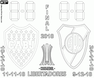 Boca vs River, Libertadores 2018 coloring page