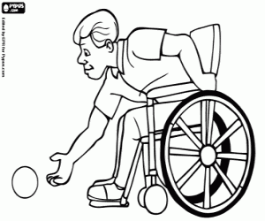 The boccia, an adapted sport coloring page