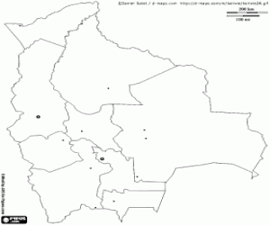 Bolivia map coloring page