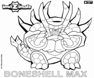 Boneshell Max, a Tai Invizimal coloring page