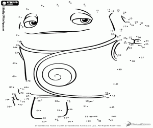 The boov Oh, dot to dot coloring page