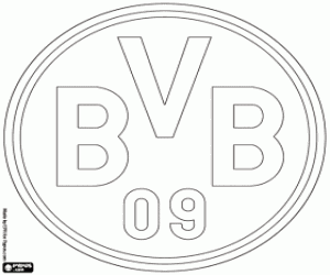 Borussia Dortmund logo coloring page