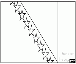 Bosnia and Herzegovina flag coloring page