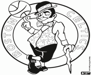 Boston Celtics logo coloring page