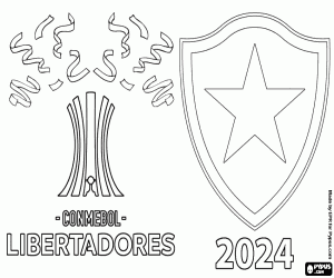 Botafogo, champion Libertadores 2024 coloring page