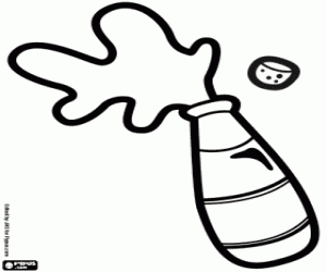 Bottle of champagne coloring page