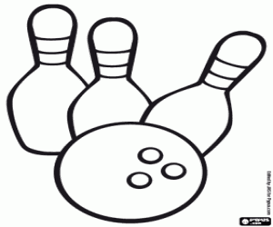 Bowling coloring page