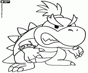 Bowser Jr., Super Mario Bros coloring page