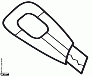 A box cutter for the office coloring page