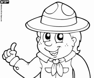 Boy scout coloring page