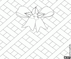 Braided background and Christmas bow coloring page