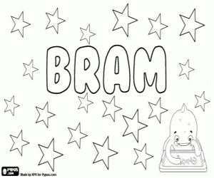 Bram, abbreviated name coloring page