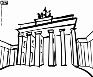 Brandenburg Gate, Berlin coloring page