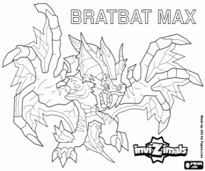 Bratbat Max, vampire Invizimals coloring page
