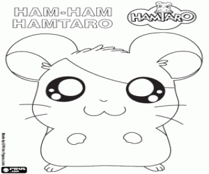 The brave Ham-Ham Hamtaro coloring page