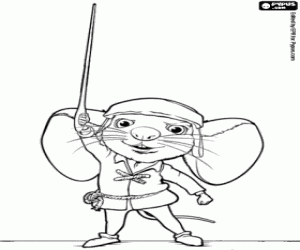 The brave mouse Despereaux coloring page