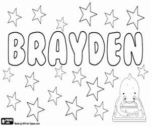 Brayden, Gaelic name coloring page