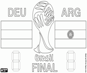 Brazil 2014 World Cup final coloring page