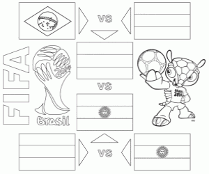 Brazil 2014 World semi-finals coloring page