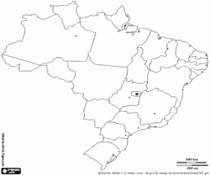 Brazil map coloring page