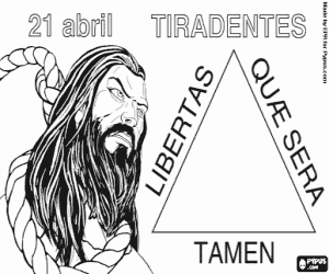 Brazil's independence, Tiradentes coloring page