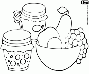 Other breakfast foods coloring page