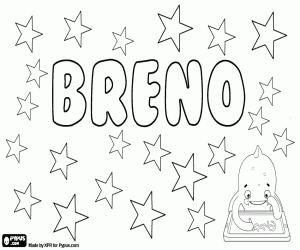 Breno, Portuguese name coloring page