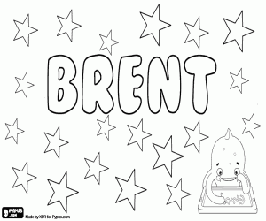 Brent, name of English origin coloring page