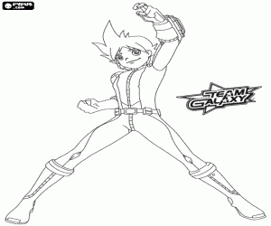 Brett, the youngest of Team Galaxy coloring page