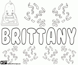 Brittany, english name coloring page