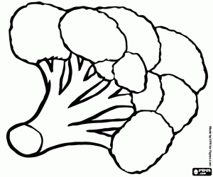 A broccoli, an edible plant coloring page