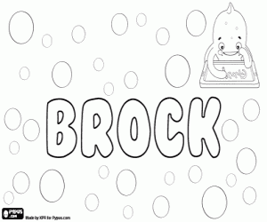 Brock, English name coloring page