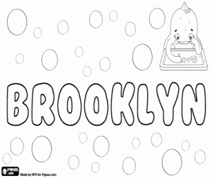 Brooklyn, unisex name coloring page