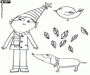 The brother of Lola is Charlie coloring page