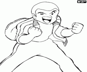 Bruce Harper celebrates a goal coloring page