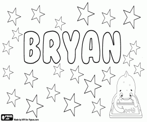 Bryan, given name for boy coloring page