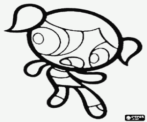 Bubbles, The Powerpuff Girls coloring page