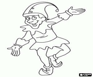 A buffoon in Carnival coloring page