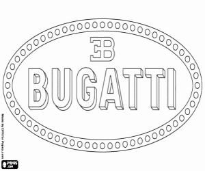 Bugatti logo coloring page